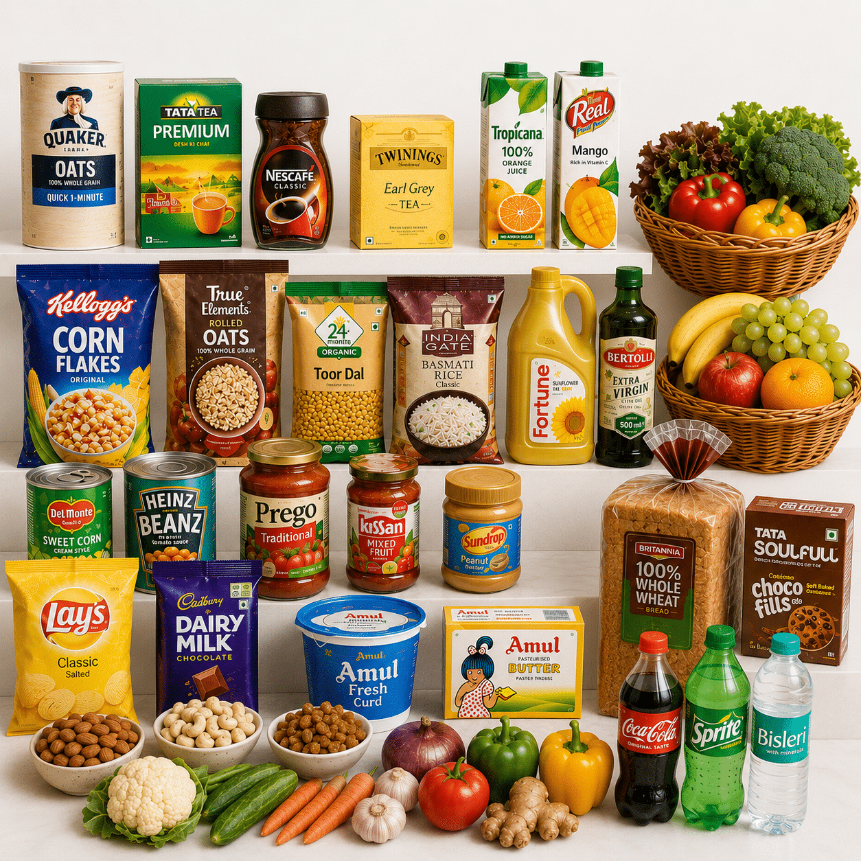 Foods, Vegetables & Beverages